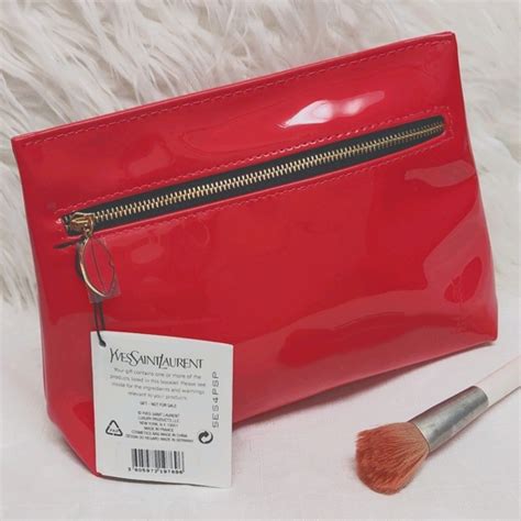 ysl makeup bag pink